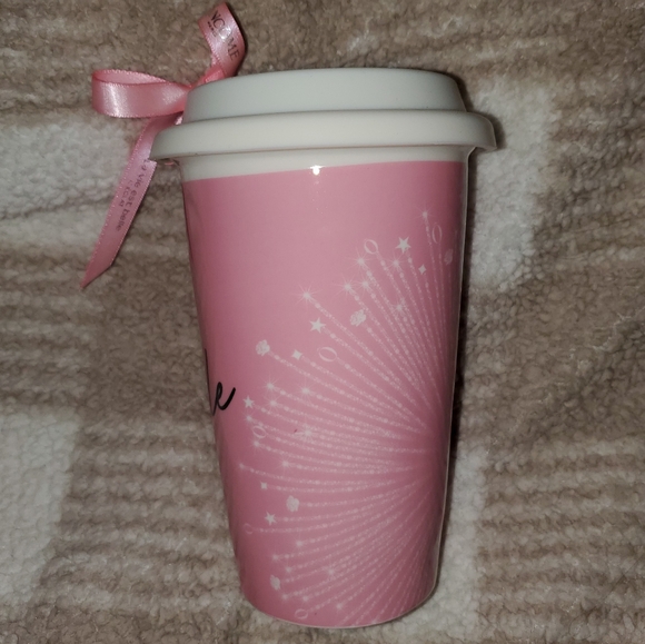 5 for $20 | NWOT Lancome Paris La Vie Est Belle Double Walled Ceramic Travel Mug - Picture 3 of 9